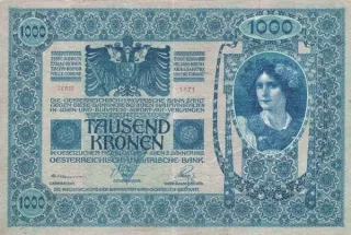 Croatian States 1.000 Corone, 1920 reverse